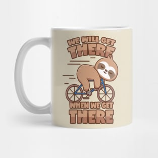 Sloth on bike Mug